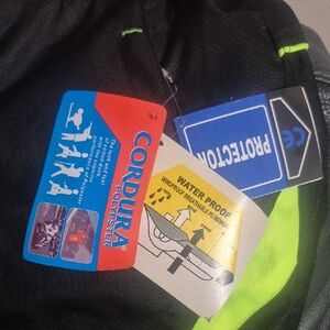 Black and Neon Green Cordura Backpack